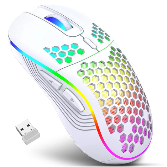 2.4G Wireless RGB Mouse Adjustable DPI Honeycomb Design 